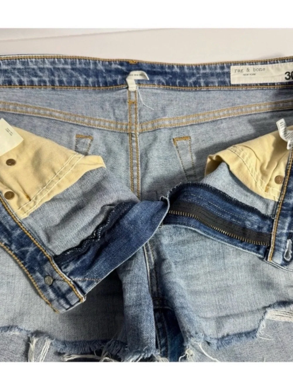 Rag & Bone DRE Low Rise Denim Shorts in Stella